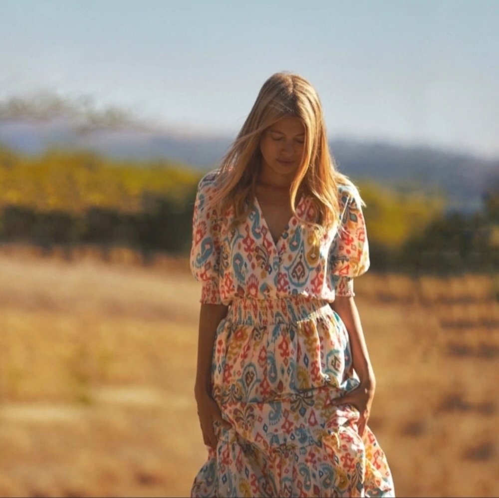 ❤️ ANTHROPOLOGIE FELIPE BOHO MIDI DRESS, SMALL - Picture 2 of 15